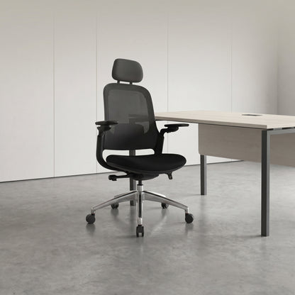 SENNA High Back Black Grey Office Chair Kursi Kantor Ergonomis