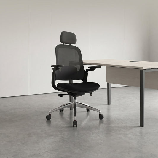 SENNA High Back Black Grey Office Chair Kursi Kantor Ergonomis