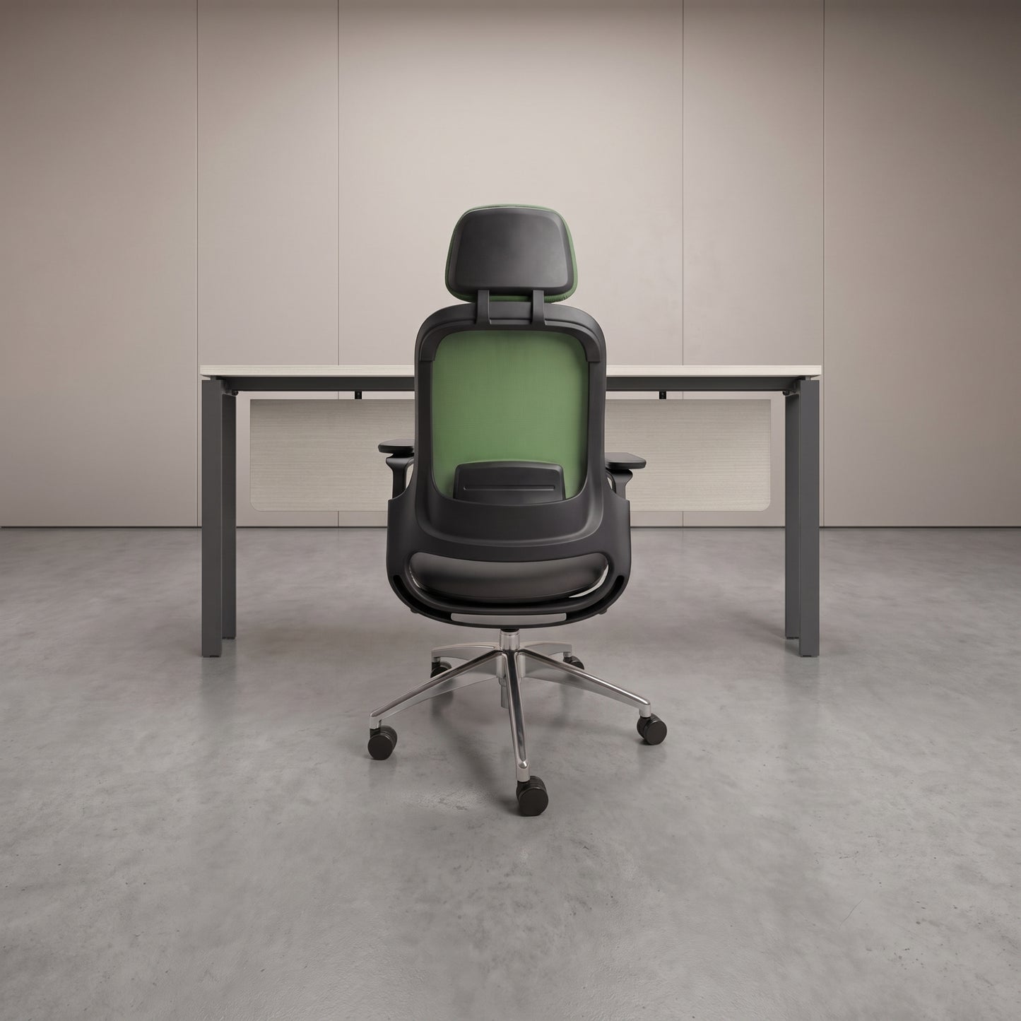 SENNA High Back Grey Green Office Chair Kursi Kantor Ergonomis