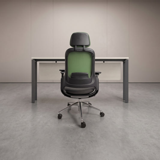 SENNA High Back Grey Green Office Chair Kursi Kantor Ergonomis
