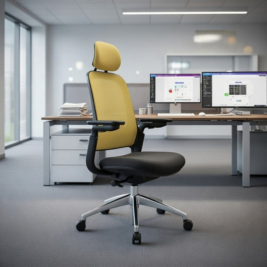 SENNA High Back Grey Olive Office Chair Kursi Kantor Ergonomis