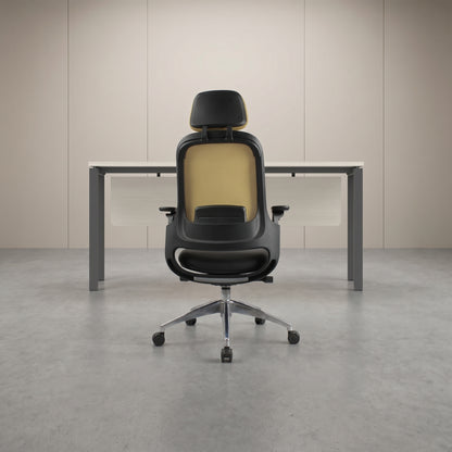 SENNA High Back Grey Olive Office Chair Kursi Kantor Ergonomis