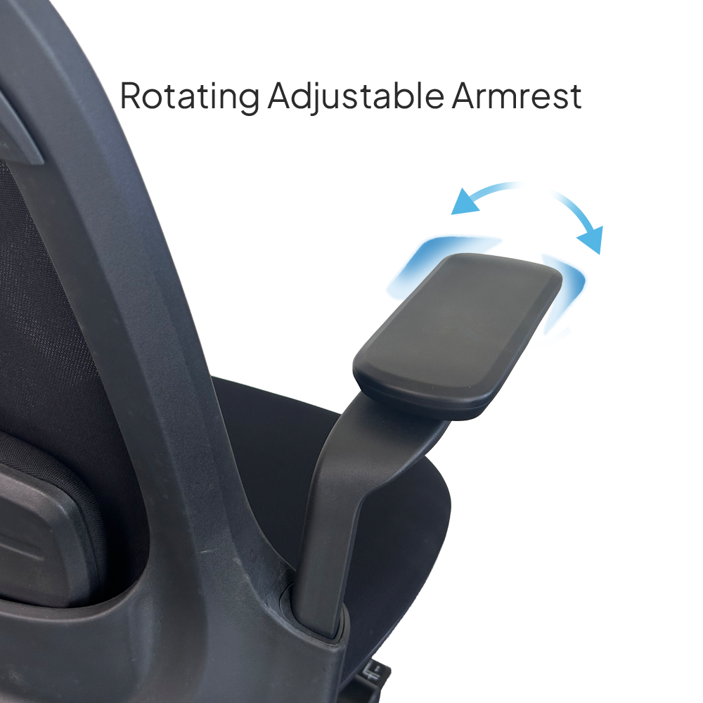 SENNA High Back Black Grey Office Chair Kursi Kantor Ergonomis