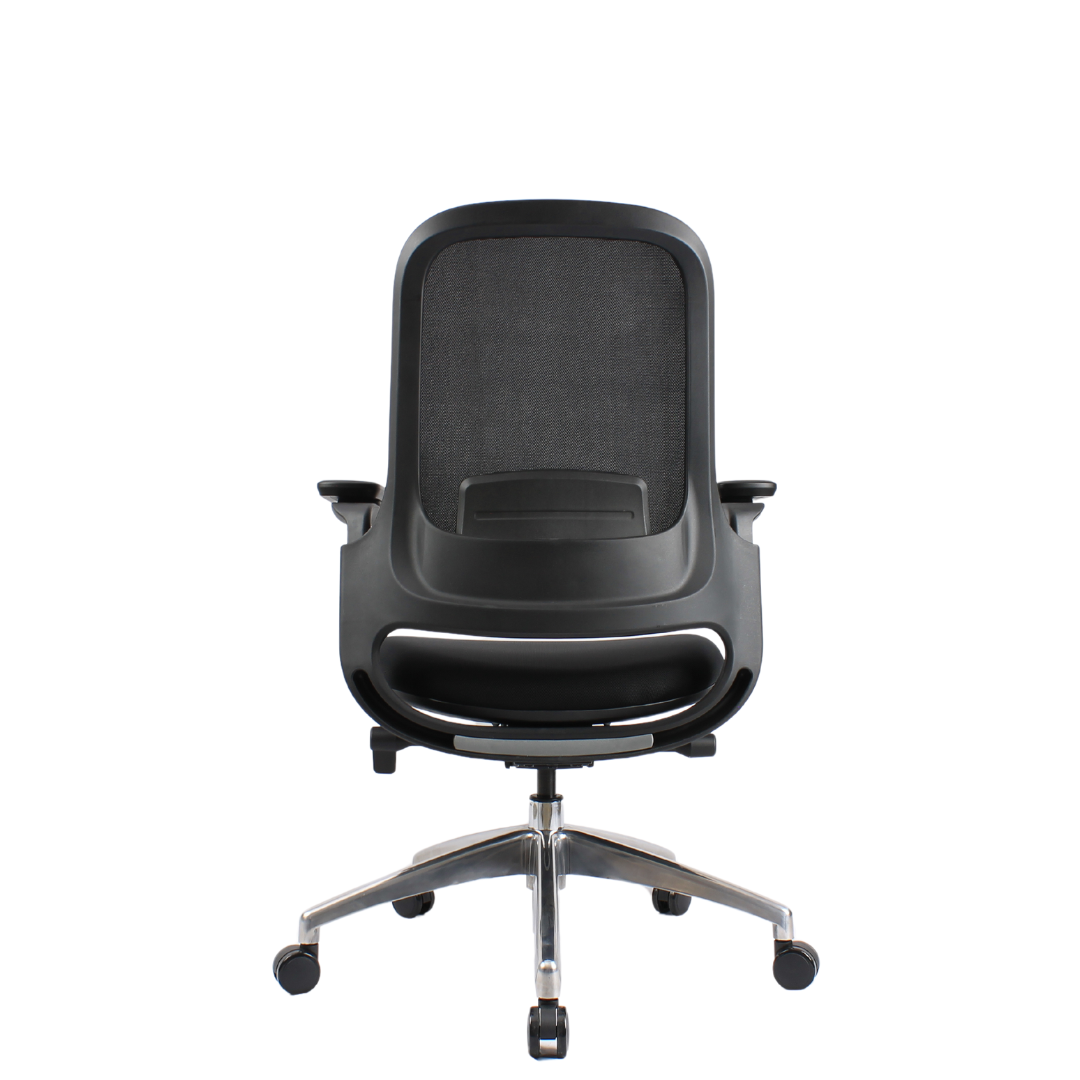 SENNA Mid Back Black Office Chair Kursi Kantor Ergonomis