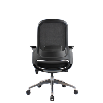 SENNA Mid Back Black Office Chair Kursi Kantor Ergonomis