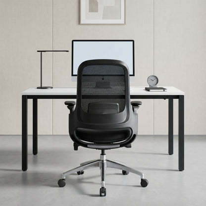 SENNA Mid Back Black Office Chair Kursi Kantor Ergonomis