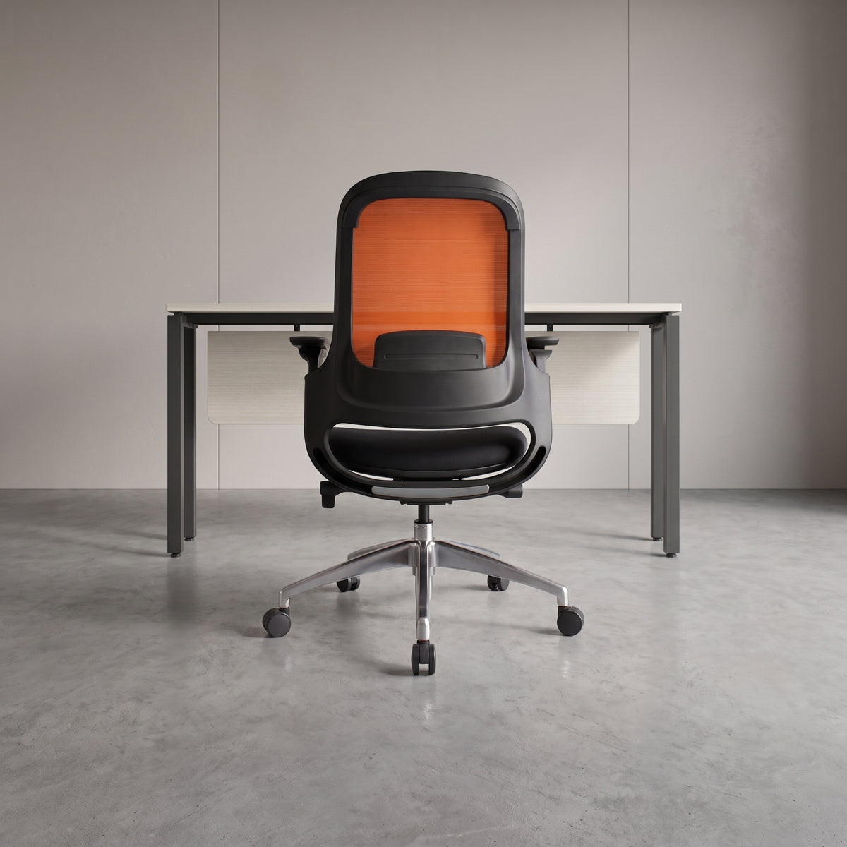 SENNA Mid Grey Black Orange Chair