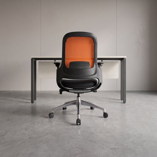 SENNA Mid Grey Black Orange Chair