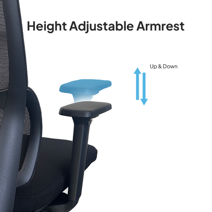 VITO High Back Black Office Chair Kursi Kantor Ergonomis
