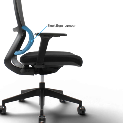VITO High Back Black Office Chair Kursi Kantor Ergonomis