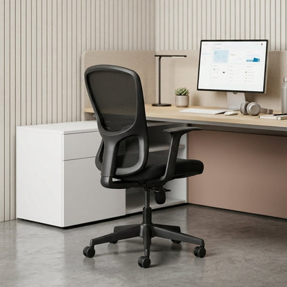 VELO Low Back Black Office Chair Kursi Kantor Ergonomis