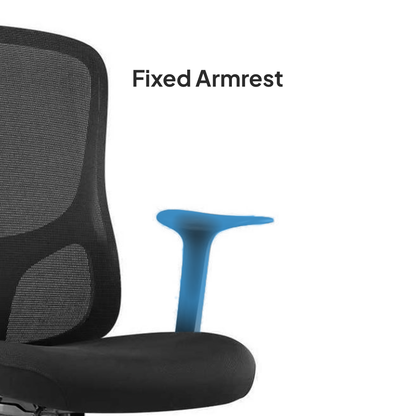VELO Low Back Black Office Chair Kursi Kantor Ergonomis