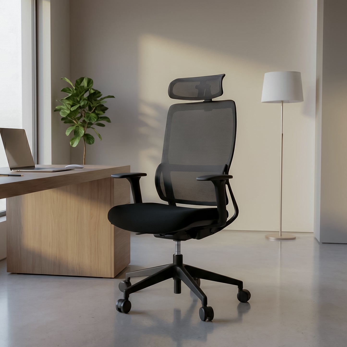 VITO High Back Black Office Chair Kursi Kantor Ergonomis