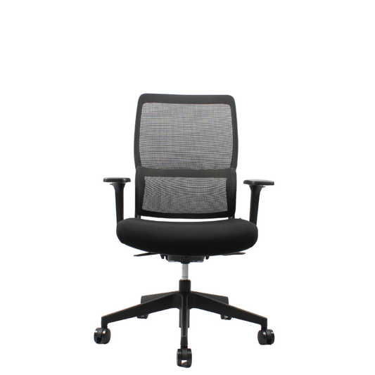 VITO Mid Back Black Office Chair Kursi Kantor Ergonomis