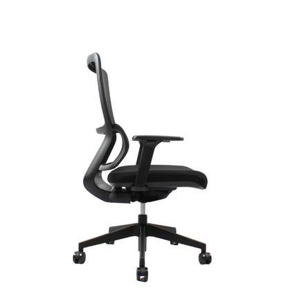 VITO Mid Back Black Office Chair Kursi Kantor Ergonomis