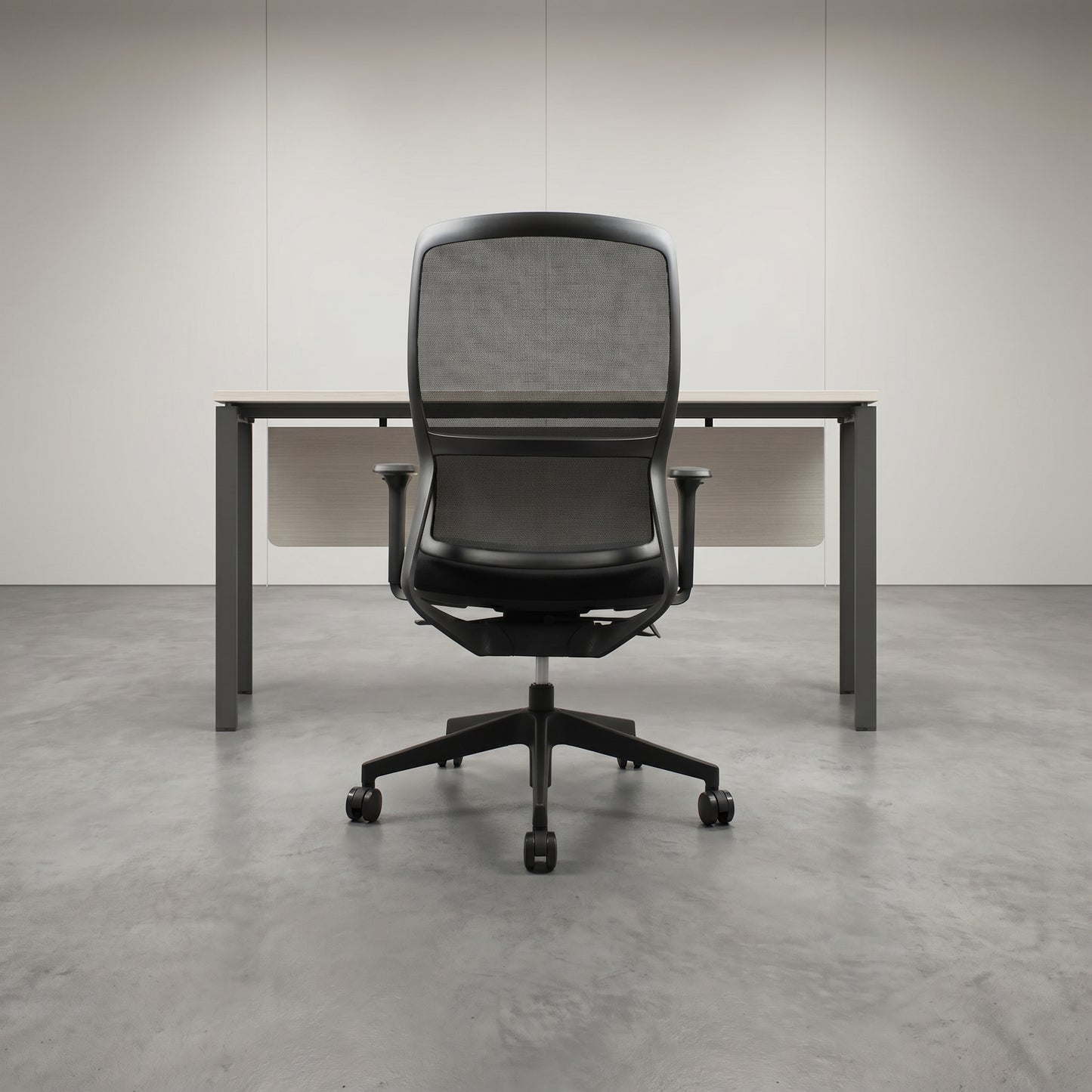 VITO Mid Back Black Office Chair Kursi Kantor Ergonomis