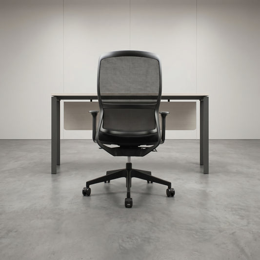 VITO Mid Back Black Office Chair Kursi Kantor Ergonomis