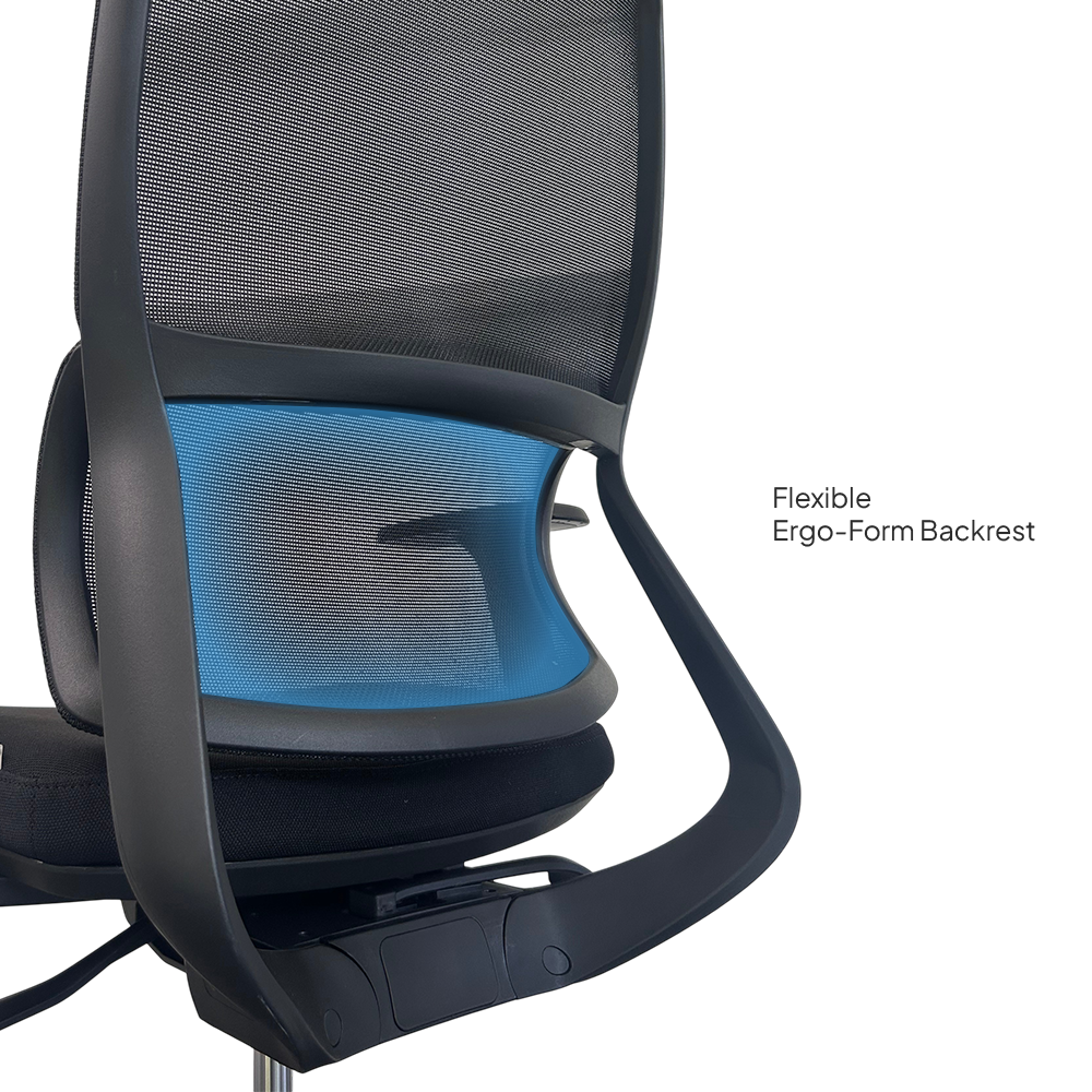 VITO Mid Back Black Office Chair Kursi Kantor Ergonomis